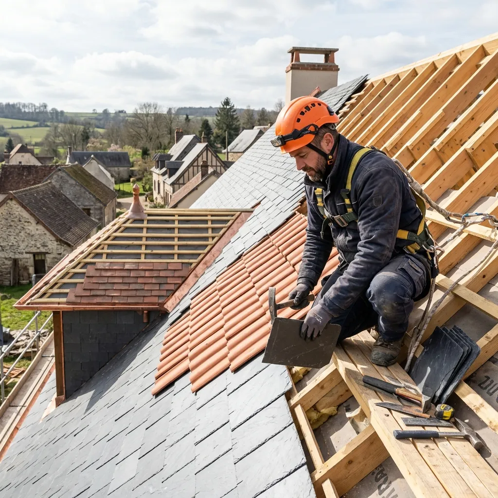 Travaux de couverture de toiture