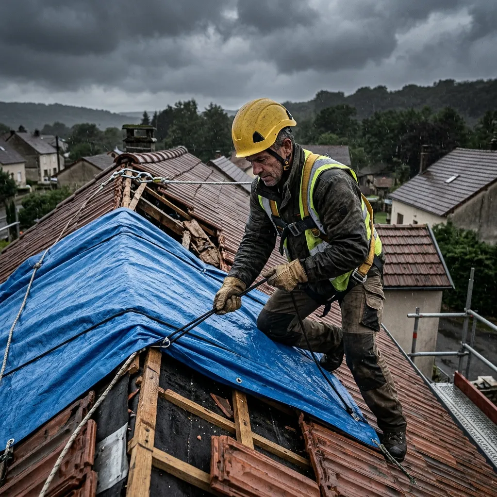 Dépannage toiture en urgence